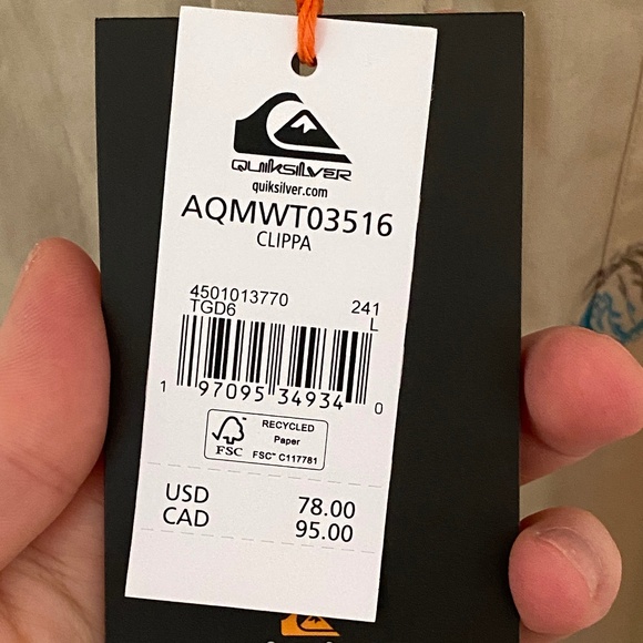 NWT Quiksilver Waterman Clippa Woven Shirt - Size Large - Picture 8 of 9